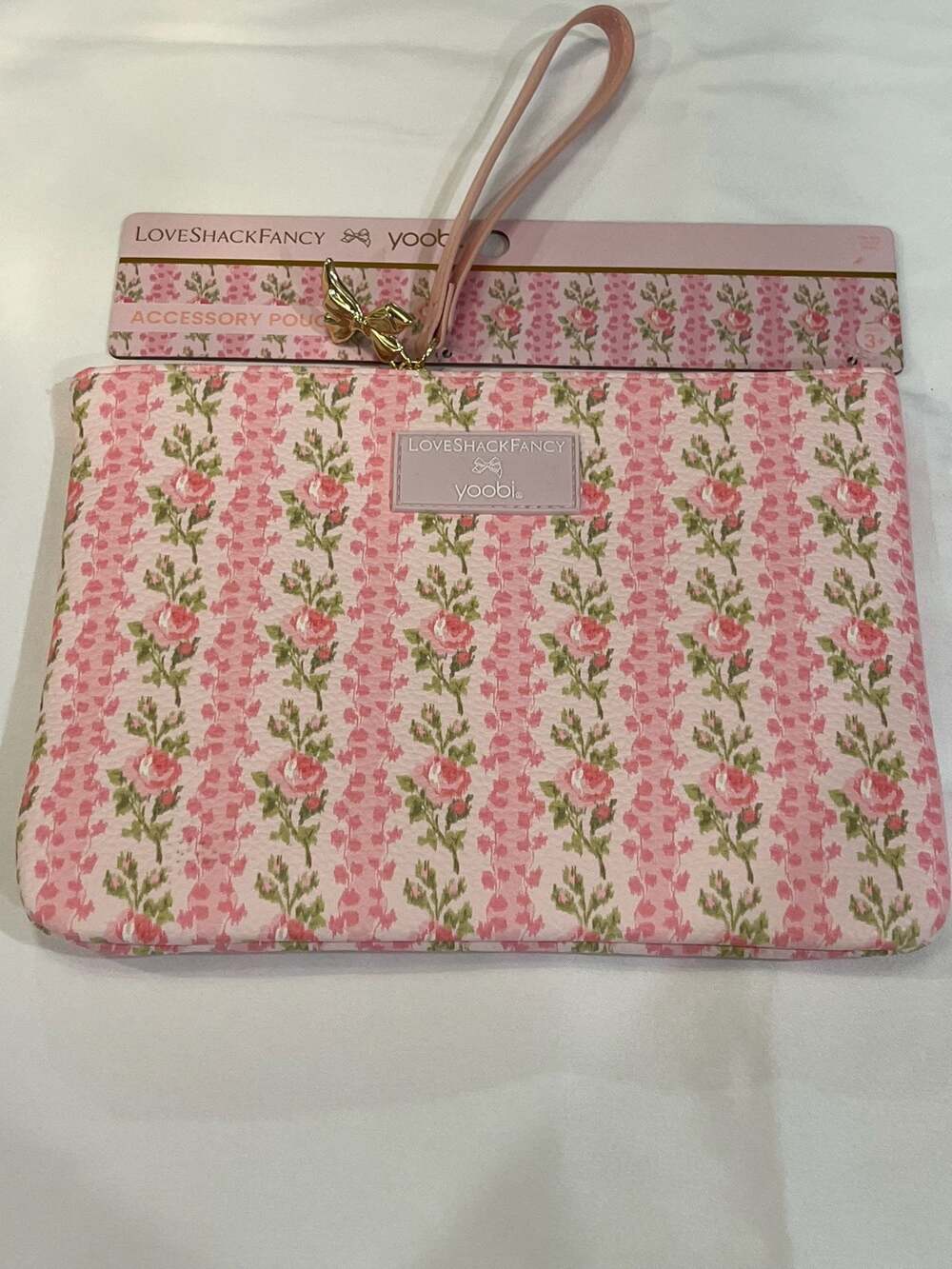 LoveShackFancy x Yoobi Floral Pattern Accessory Pouch Wristlet